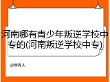 河南哪有青少年叛逆学校中专的(河南叛逆学校中专)