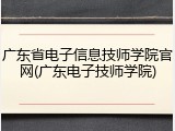 广东省电子信息技师学院官网(广东电子技师学院)