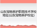 山东宠物养护职高技术学校地址(山东宠物养护校址)