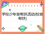 学校少年宫帮扶活动(校宫帮扶)