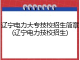 辽宁电力大专技校招生简章(辽宁电力技校招生)