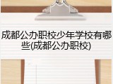 成都公办职校少年学校有哪些(成都公办职校)