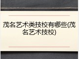 茂名艺术类技校有哪些(茂名艺术技校)