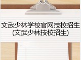 文武少林学校官网技校招生(文武少林技校招生)