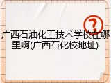 广西石油化工技术学校在哪里啊(广西石化校地址)