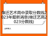 宿迁艺术高中录取分数线2023年最新消息(宿迁艺高2023分数线)