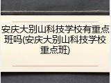安庆大别山科技学校有重点班吗(安庆大别山科技学校重点班)