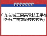 广东花城工商高级技工学校校长(广东花城技校校长)