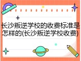 长沙叛逆学校的收费标准是怎样的(长沙叛逆学校收费)