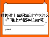 蚌埠淮上单招集训学校怎么样(淮上单招学校如何)
