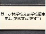 登丰少林学校文武学校招生电话(少林文武校招生)