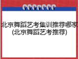 北京舞蹈艺考集训推荐哪家(北京舞蹈艺考推荐)