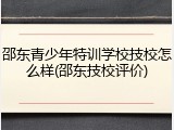 邵东青少年特训学校技校怎么样(邵东技校评价)