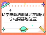 辽宁电商培训基地在哪(辽宁电商基地位置)