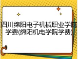 四川绵阳电子机械职业学院学费(绵阳机电学院学费)
