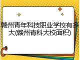 赣州青年科技职业学校有多大(赣州青科大校面积)