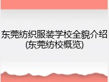 东莞纺织服装学校全貌介绍(东莞纺校概览)