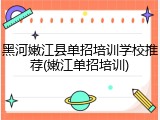 黑河嫩江县单招培训学校推荐(嫩江单招培训)