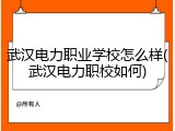武汉电力职业学校怎么样(武汉电力职校如何)