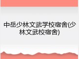 中岳少林文武学校宿舍(少林文武校宿舍)