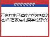 石家庄电子商务学校电商怎么样(石家庄电商学校评价)