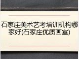 石家庄美术艺考培训机构哪家好(石家庄优质画室)