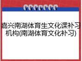 嘉兴南湖体育生文化课补习机构(南湖体育文化补习)