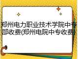 郑州电力职业技术学院中专部收费(郑州电院中专收费)