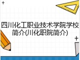四川化工职业技术学院学校简介(川化职院简介)