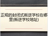 正规的封闭式叛逆学校在哪里(叛逆学校地址)