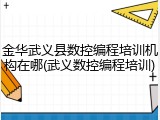 金华武义县数控编程培训机构在哪(武义数控编程培训)