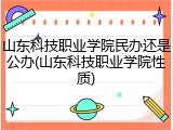 山东科技职业学院民办还是公办(山东科技职业学院性质)