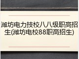 潍坊电力技校八八级职高招生(潍坊电校88职高招生)