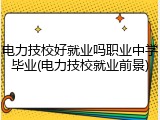 电力技校好就业吗职业中学毕业(电力技校就业前景)