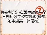兴安科尔沁右翼中旗高一全日制补习学校有哪些(科尔沁中旗高一补习校)