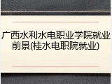广西水利水电职业学院就业前景(桂水电职院就业)