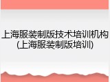 上海服装制版技术培训机构(上海服装制版培训)