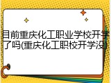 目前重庆化工职业学校开学了吗(重庆化工职校开学没)