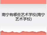 南宁有哪些艺术学校(南宁艺术学校)