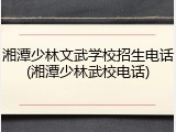 湘潭少林文武学校招生电话(湘潭少林武校电话)