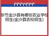 毕节金沙县有哪些农业学校招生(金沙县农校招生)
