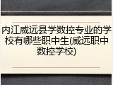 内江威远县学数控专业的学校有哪些职中生(威远职中数控学校)