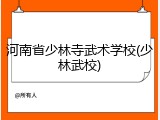 河南省少林寺武术学校(少林武校)