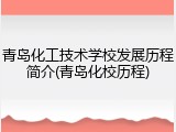 青岛化工技术学校发展历程简介(青岛化校历程)