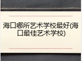 海口哪所艺术学校最好(海口最佳艺术学校)