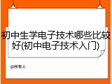 初中生学电子技术哪些比较好(初中电子技术入门)
