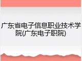 广东省电子信息职业技术学院(广东电子职院)