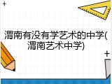 渭南有没有学艺术的中学(渭南艺术中学)