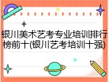 银川美术艺考专业培训排行榜前十(银川艺考培训十强)