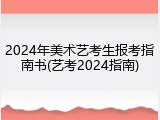 2024年美术艺考生报考指南书(艺考2024指南)